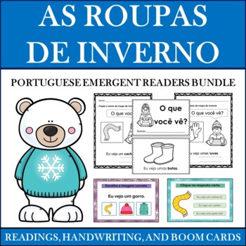 Preview of As Roupas de Inverno: Portuguese Emergent Readers and Handwriting BUNDLE
