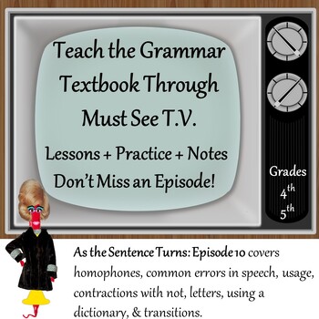 Preview of As the Sentence Turns: Ep. 10-Grammar-Homophones, Common Errors, Usage...