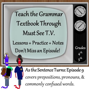 Preview of As the Sentence Turns: Ep. 9-Grammar-Prepositions, Pronouns, Confused Words