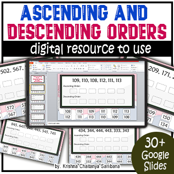 Preview of Ascending and Descending order Slides
