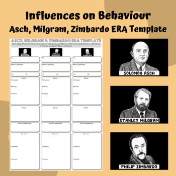 Asch, Milgram & Zimbardo Experiments by Psychology Tool Box | TPT