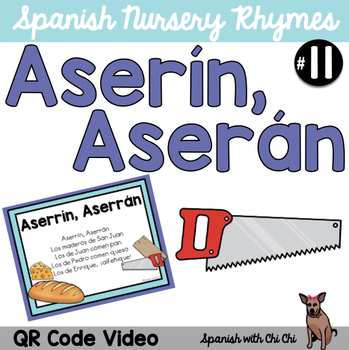 Preview of Aserrín, Aserrán Cancion Infantil Spanish Nursery Rhyme Song