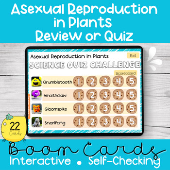 Preview of Asexual Reproduction in Plants, Review or Quiz Game, Boom Cards