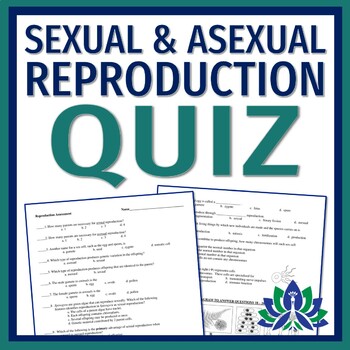 Preview of Asexual and Sexual REPRODUCTION QUIZ Middle School