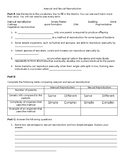 Asexual and Sexual Reproduction Worksheet