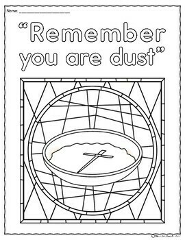 Ash Wednesday Coloring and Copywork FREEBIE for Lent - Manuscript and ...