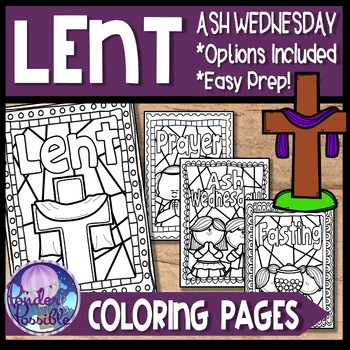 Preview of Ash Wednesday & Lent Coloring Pages {Bible Theme}
