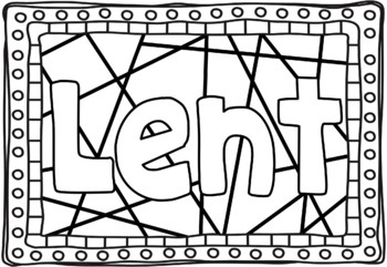 Lent & Ash Wednesday Coloring Pages ~ Bible Theme by Ponder and Possible