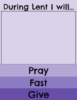 Preview of Ash Wednesday/Lent  Pray/Fast/Give  Flipbook "My Lenten Journey" 