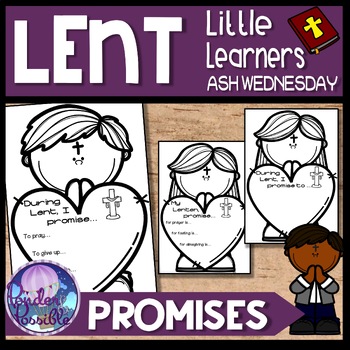 Preview of Ash Wednesday Lent Promise Templates