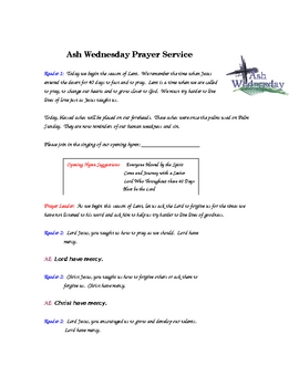 Preview of Ash Wednesday Prayer Service