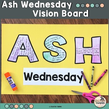 Preview of Ash Wednesday Vision Board for Lent