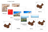 Asia 3-Part Cards Bundle - Montessori Nomenclature
