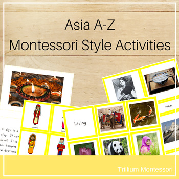 Preview of Asia A-Z Montessori Geography Pack