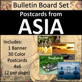 Asia Bulletin Board Set - Postcards