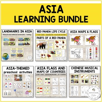 Preview of Asia Continent Bundle - Montessori