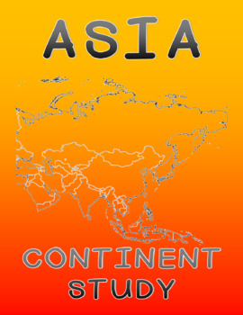 Preview of Asia Continent Study - All 52 Asian Countries - Worksheets, maps and flags.