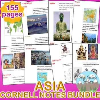 Preview of Asia Cornell Notes Bundle (Geography)