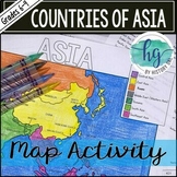 Asia Countries and Capitals Map Activity (Print and Digital)