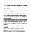 Asia Country Economic Development Business Creation Project