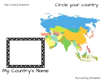 Preview of Asia Country Research Note Taking Organizer