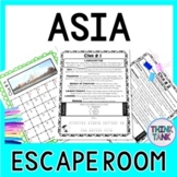 Asia ESCAPE ROOM! Continents - World Geography - NO PREP, 