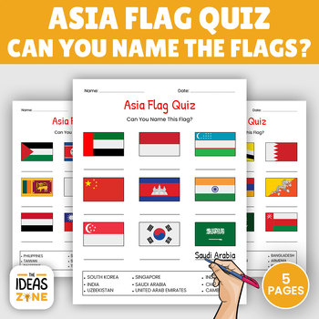 asia flags with names