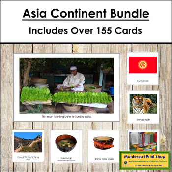 Preview of Asia Continent Bundle - Montessori Geography