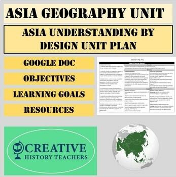 Preview of Asia Geography Unit-Understanding by Design Unit Plan