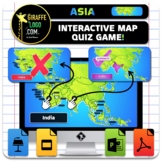 Asia Interactive World Geography Game & Map Quiz
