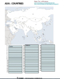 Asia Map Activity- Identify the Countries of Asia