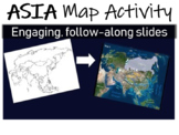 Asia Map Activity- fun, engaging, follow-along 30-slide PPT