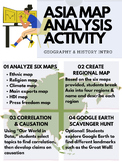 Asia Map Analysis Activity (Geography and History Intro)