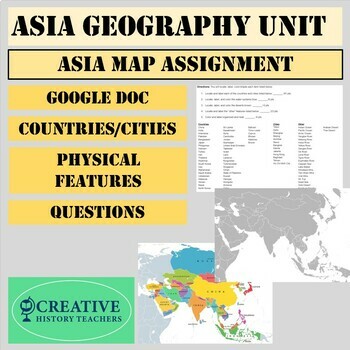 Preview of Asia Map Assignment