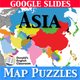 Asia Map Puzzles Regions Countries Google Slides ESL ELL Newcomer