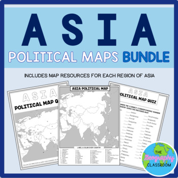Preview of Asia Maps by Region BUNDLE