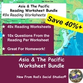 Asia & The Pacific Chapter Reading Worksheet Bundle **Editable**