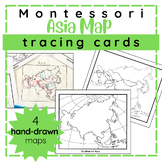Asia Map Tracing Cards