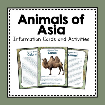 Preview of Asia Unit Study | Animals of Asia | Animal Facts Activity