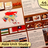 Asia Unit Study, Asia Activity Bundle, Asia Continent Mont