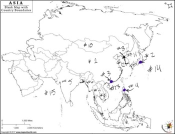 Preview of Asia map Quiz-- Google Forms