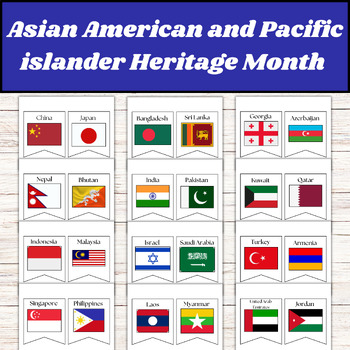 Preview of Asian American Flags & Pacific Islander Heritage Month