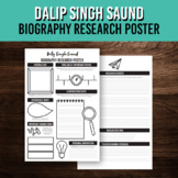 Asian American History Biography Poster for Dalip Singh Saund