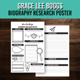 Asian American History Biography Poster for Grace Lee Bogg
