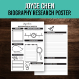 Asian American History Biography Poster for Joyce Chen