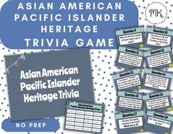 Preview of Asian American & Pacific Islander (AAPI) Heritage Trivia Google Slides *NO PREP