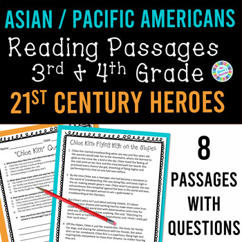 Preview of Asian American & Pacific Islander AAPI Month Reading Passages 3rd & 4th Grade