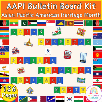 Preview of Asian American & Pacific Islander Bulletin Board, AAPI Country Flags Border