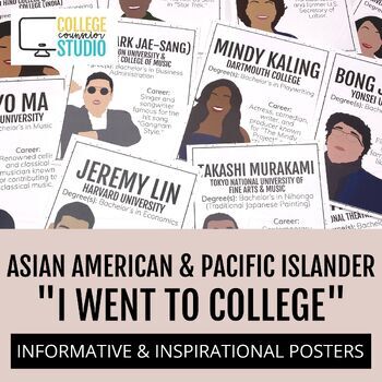 Preview of Asian American & Pacific Islander College & Career Posters | AAPI Heritage Month