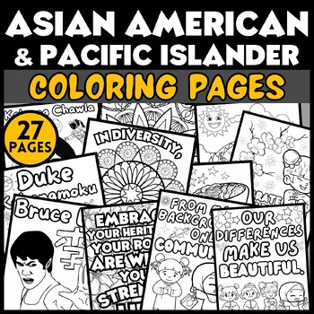 Preview of Asian American Pacific Islander Coloring Pages | Famous AAPI Leaders & Quotes